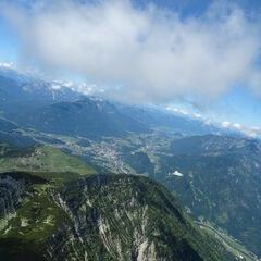 Flugwegposition um 09:09:15: Aufgenommen in der Nähe von Gemeinde Ebensee, 4802 Ebensee, Österreich in 2132 Meter